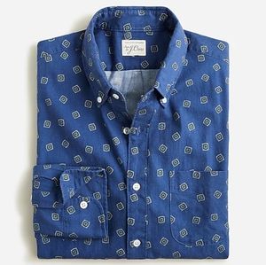 J. Crew Men's Cotton - Wool Challis Two Pocket Long Sleeve Shirt NEW Size Medium